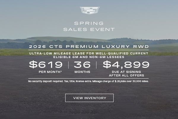 2026 CT5 PREMIUM LUXURY. Ultra low mileage lease for well qualified current eligible GM and non-G...